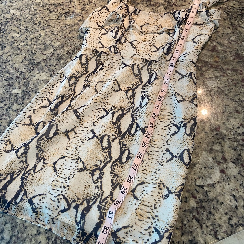 Superdown Snake Print Ruffle Mini Dress - Picture 4 of 6